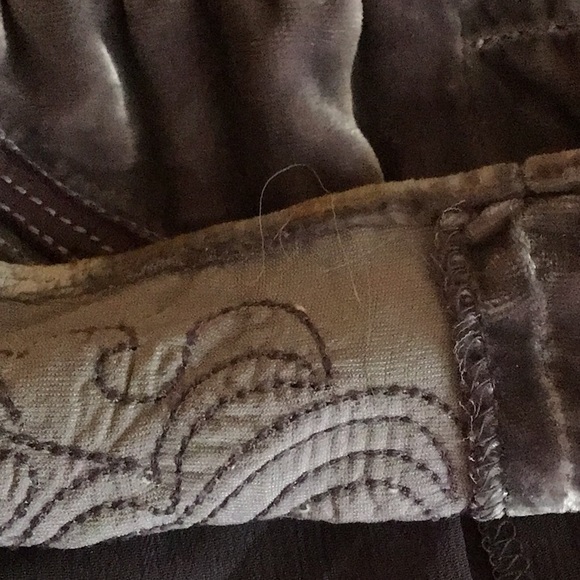 ☀️5$ add to bundle🌟 vintage silk velvet jacket ruffle bell sleeves embroidery - Picture 11 of 14